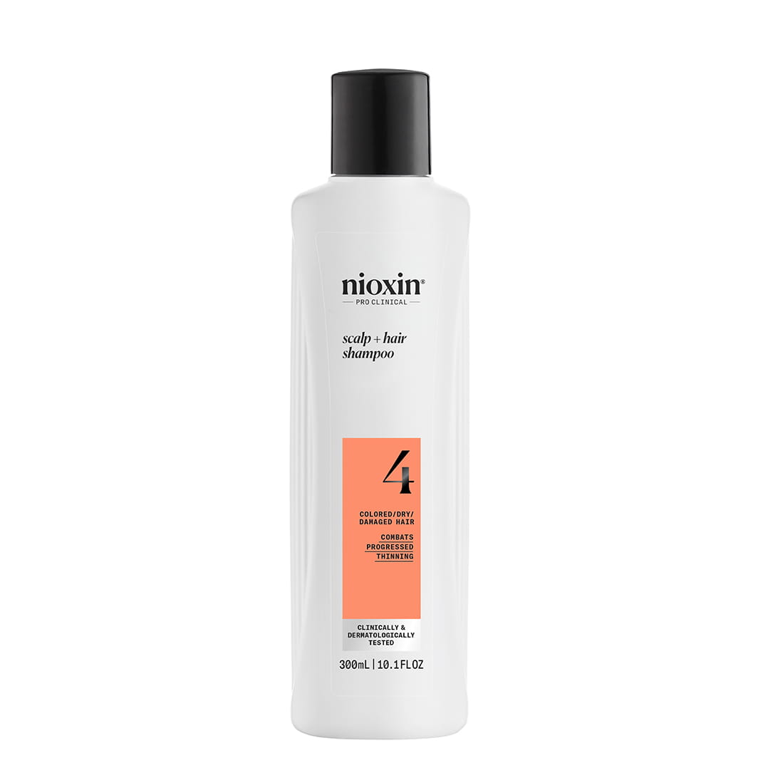 Nioxin System 4 szampon do włosów farbowanych, suchych i zniszczonych zwalczający postępujące przerzedzenie 300ml