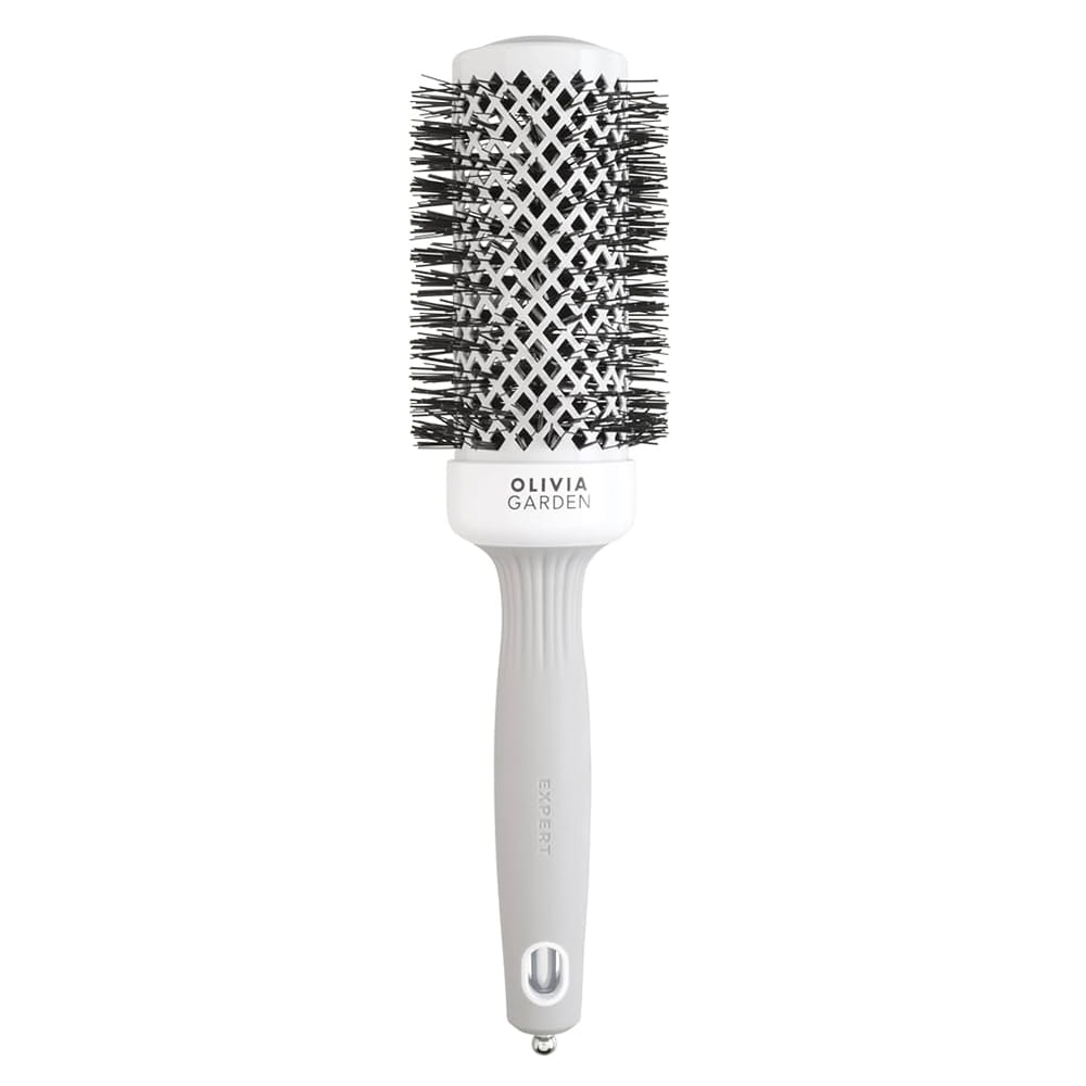 Olivia Garden Expert Blowout Shine White&Grey szczotka do modelowania włosów z jonizacją | 55mm