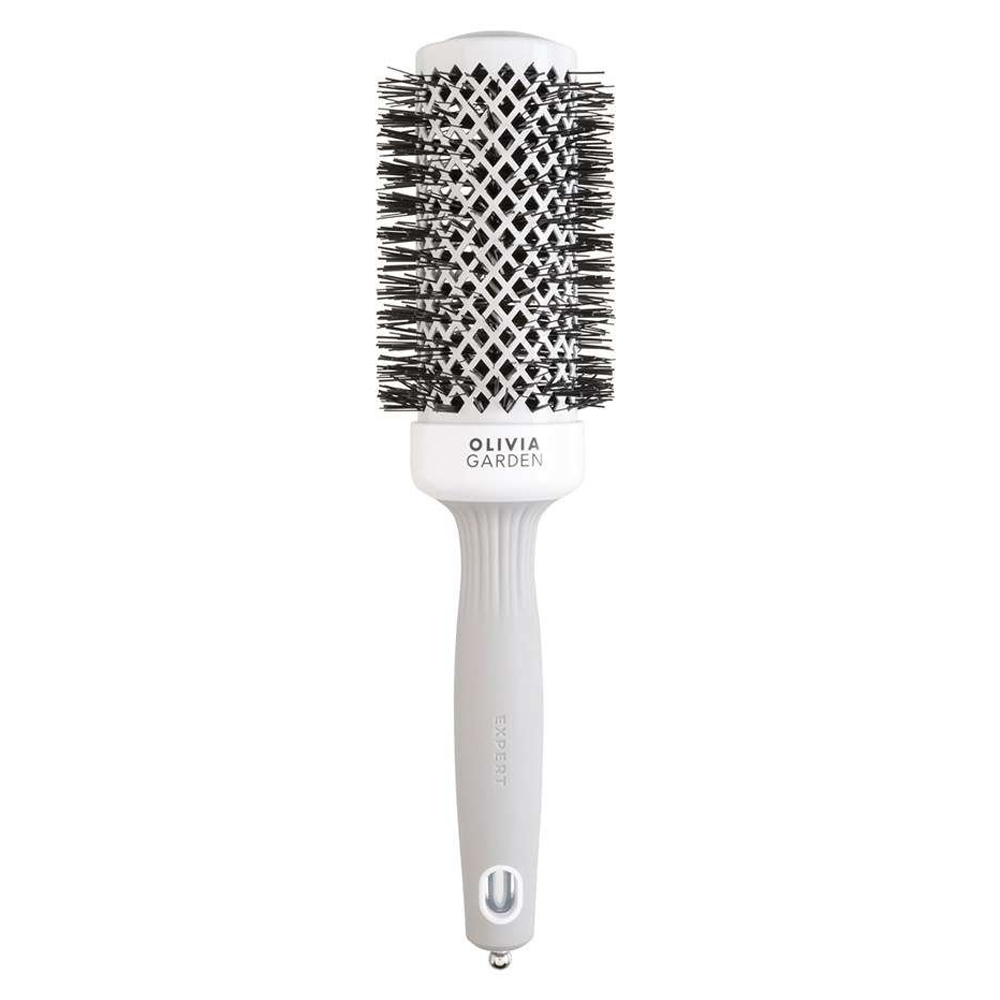 Olivia Garden Expert Blowout Shine White&Grey szczotka do modelowania włosów z jonizacją | 45mm