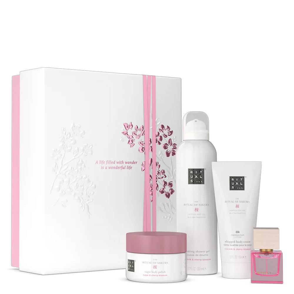 Rituals The Ritual of Sakura Gift Set M średni różowy zestaw do ciała z perfumami