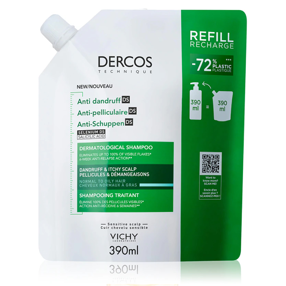 Vichy Dercos Anti-Dandruff szampon przeciwłupieżowy do włosów normalnych i przetłuszczających się 390ml