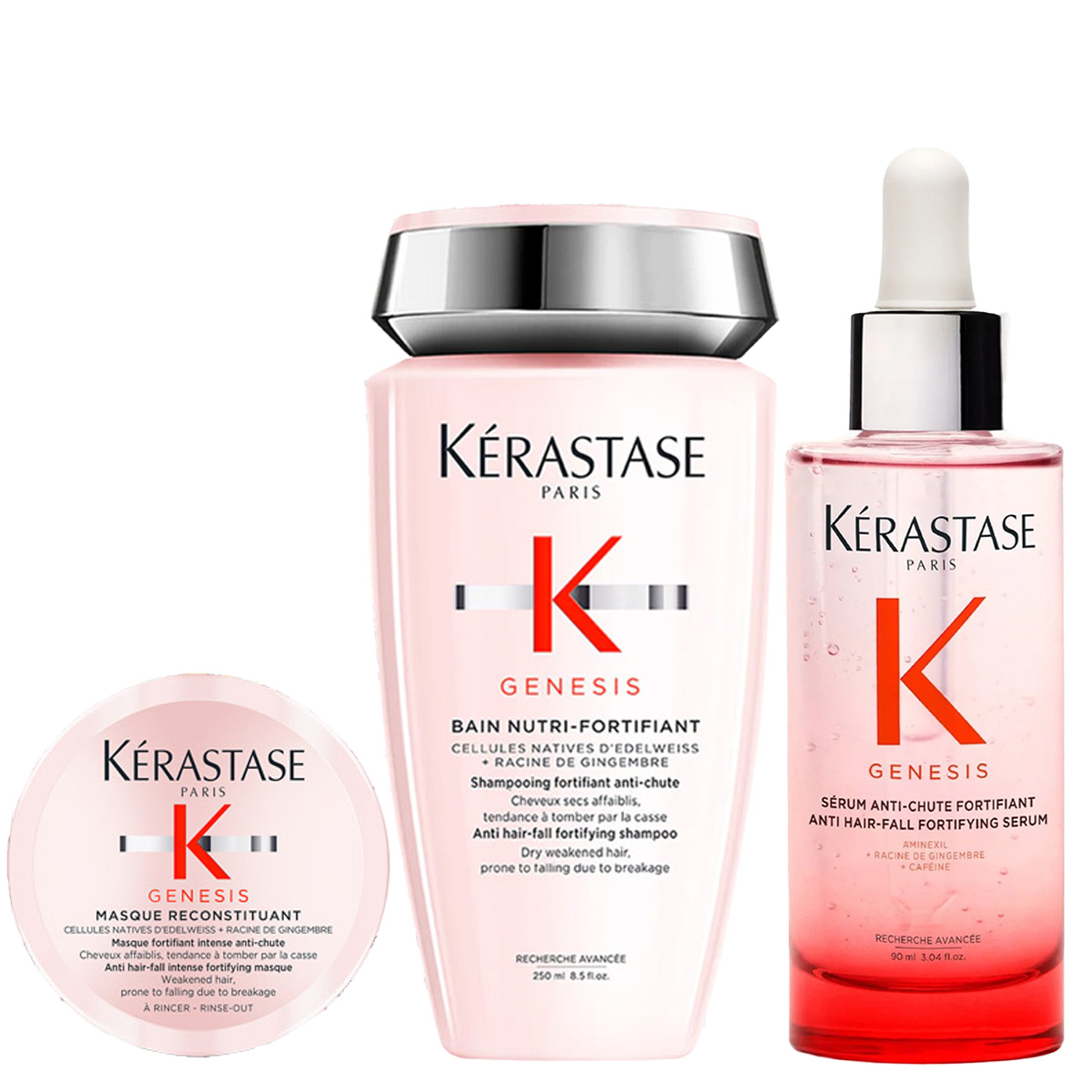 Kérastase Genesis zestaw  przeciw wypadaniu włosów | szampon, serum, maska 75ml