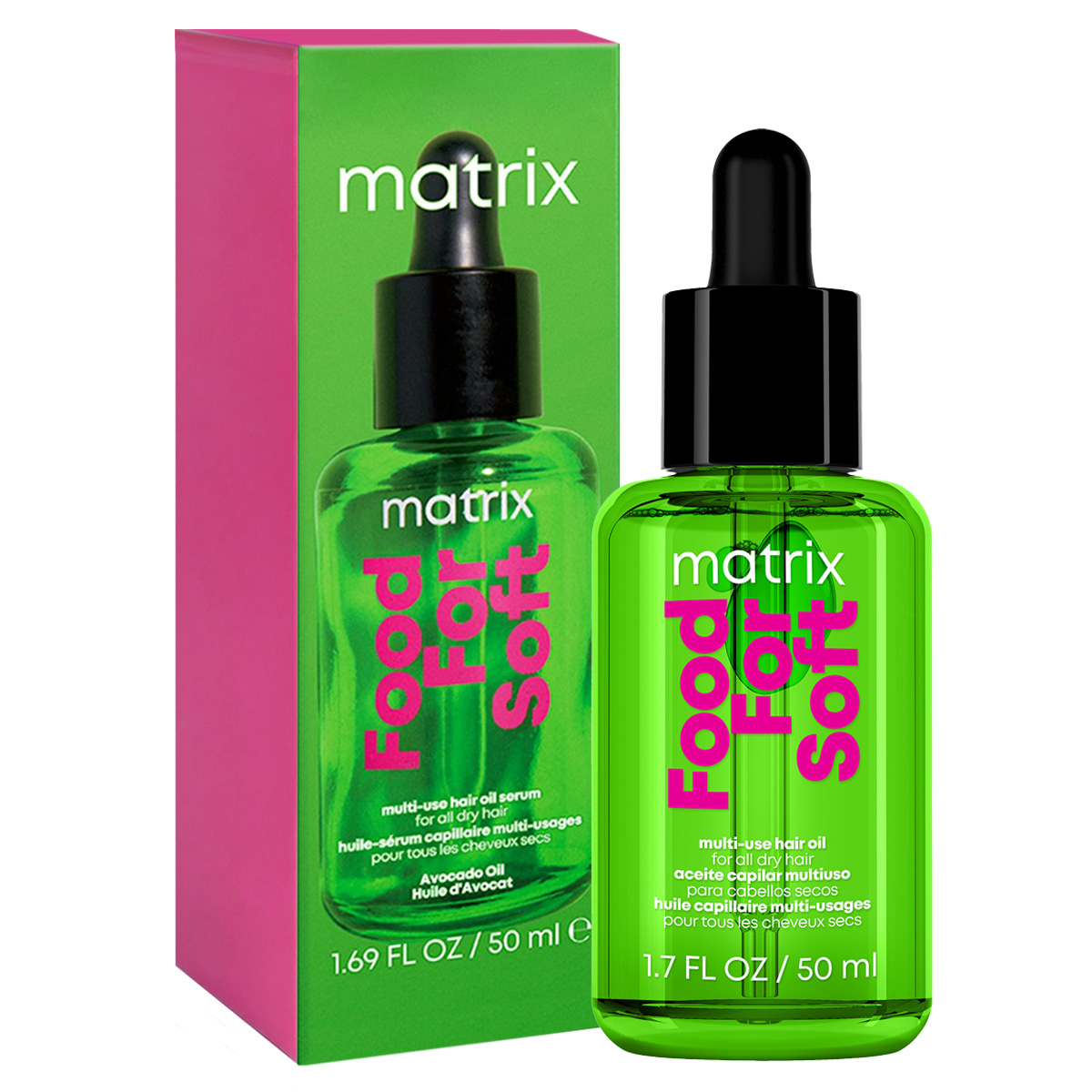 Matrix Food For Soft nawilżający olejek do wszystkich rodzajów suchych włosów z termoochroną 50ml