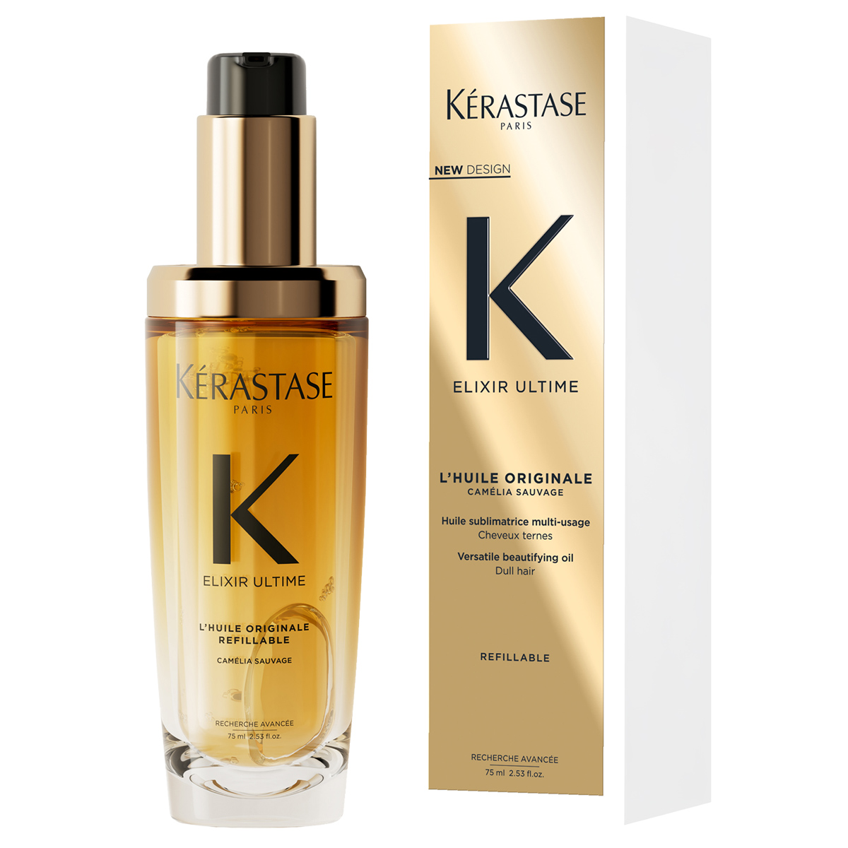 Kérastase Elixir Ultime Refillable oryginalny olejek do włosów do wielokrotnego napełniania 75ml